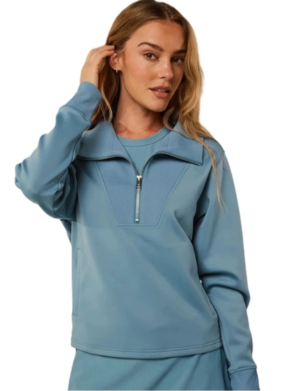 Greyson Wren Quarter-Zip Midweight Performance Sweatshirt Agave
